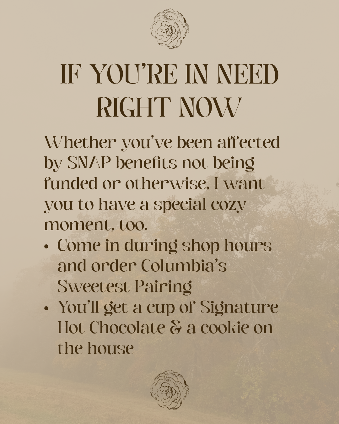 COLUMBIA’S SWEETEST PAIRING | A Gift for Our Neighbors in Need