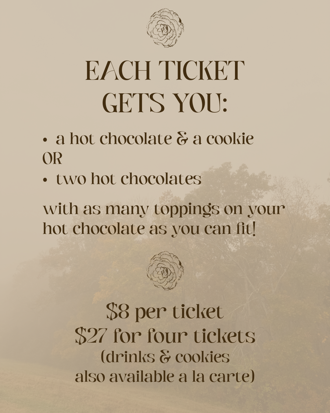 COLD FRONT HOT CHOCOLATE PARTY | Monday, November 10