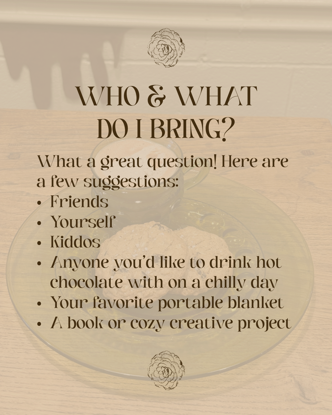 COLD FRONT HOT CHOCOLATE PARTY | Monday, November 10